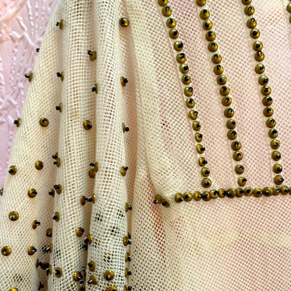 Anthropologie Alpha Moment Beaded Bohemian Blouse - Picture 2 of 4